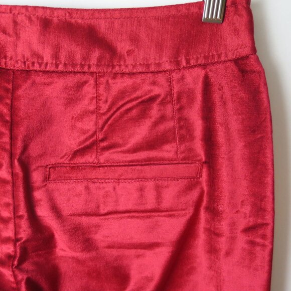 Free People Walk With You Velvet Flare Trouser in Cherry Juice Red Size 8 - Picture 8 of 11